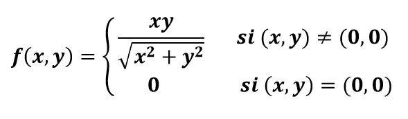 continuidad y diferenciablidad funcion de varias variables