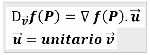 formula de la derivada direccional