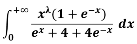 convergencia de integrales numero e