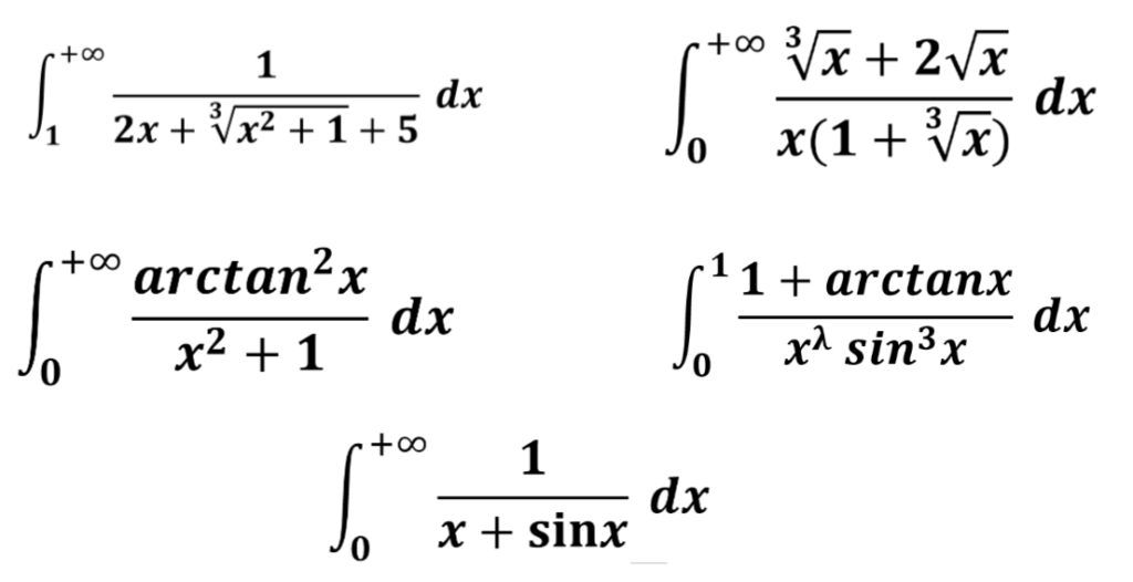 ejercicios resueltos de convergencia de integrales impropias